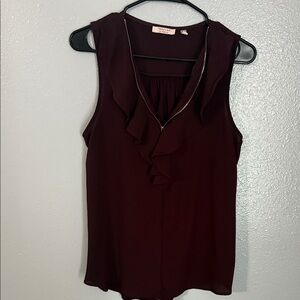 Forever 21 Deep Purple Ruffle Blouse